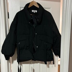 New Elegant Black Women's Pea Coat